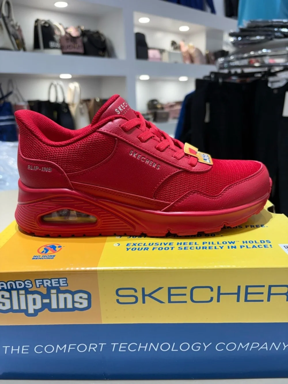 Skechers vibrant red